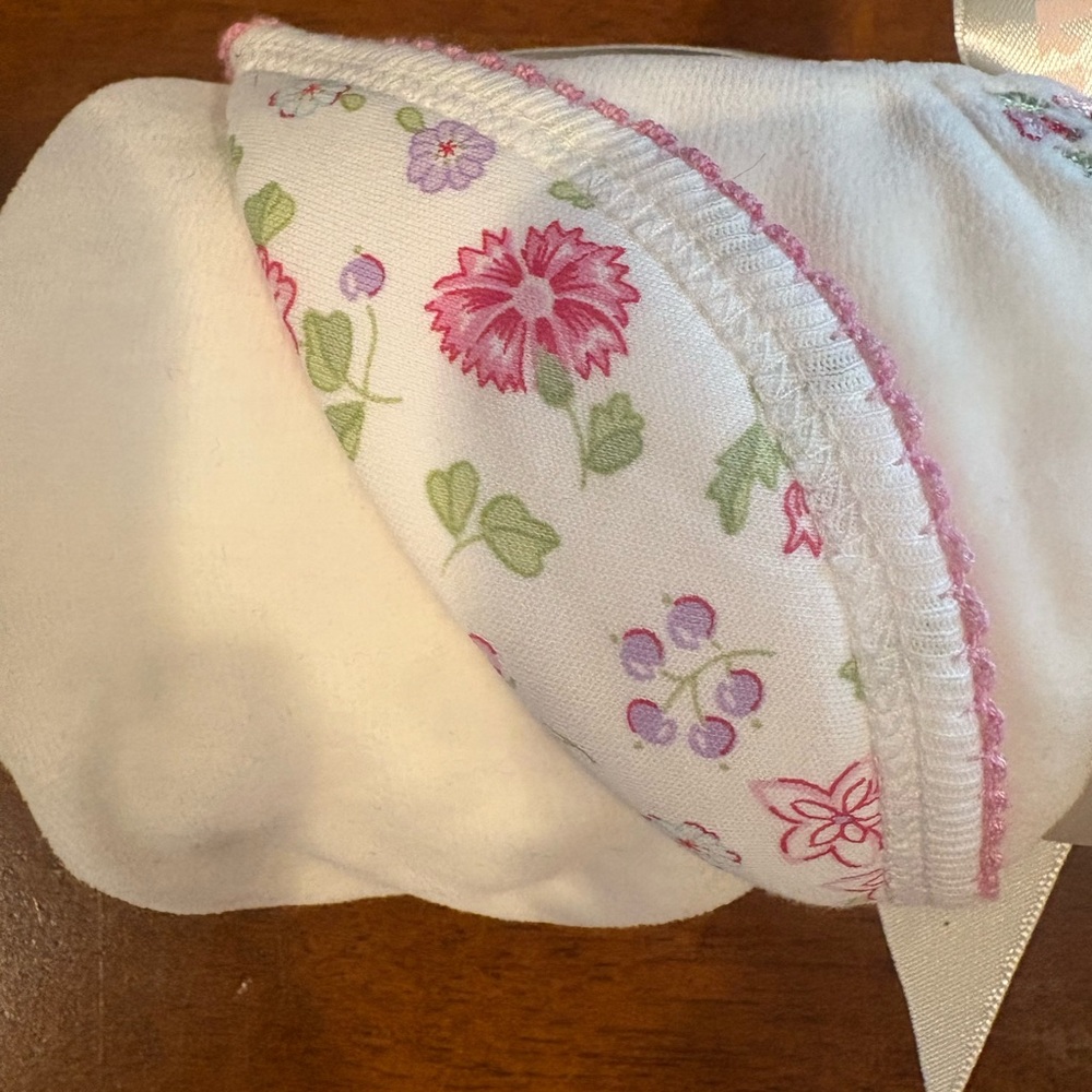 Kissy Kissy Velour Floral Receiving Blanket